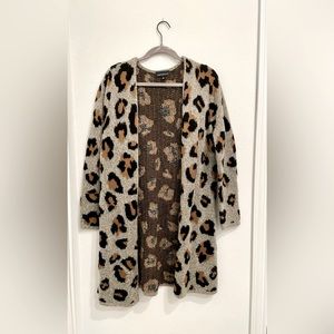 Leopard Print Long Cardigan